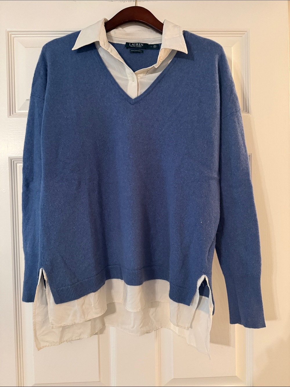 Lauren Ralph Lauren layered look sweater large